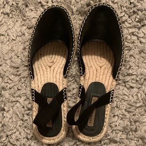 Zara, black slip on shoes